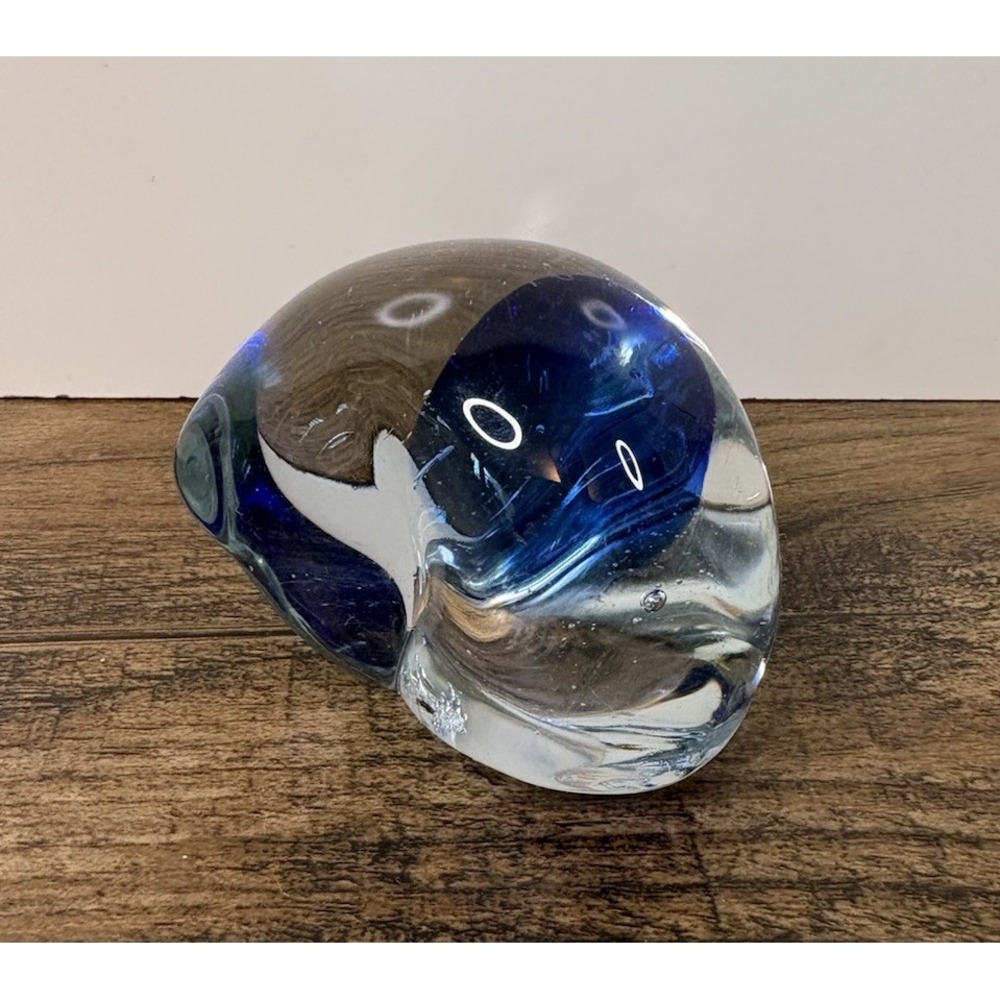Hand Blown 4" Glass Paperweight Unique Shape Shaped